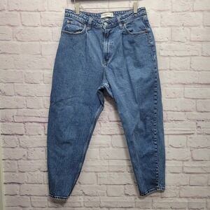 Abercrombie & Fitch 80s Mom High Rise Denim Jeans Sz 12 Tapared Y2k Streetwear